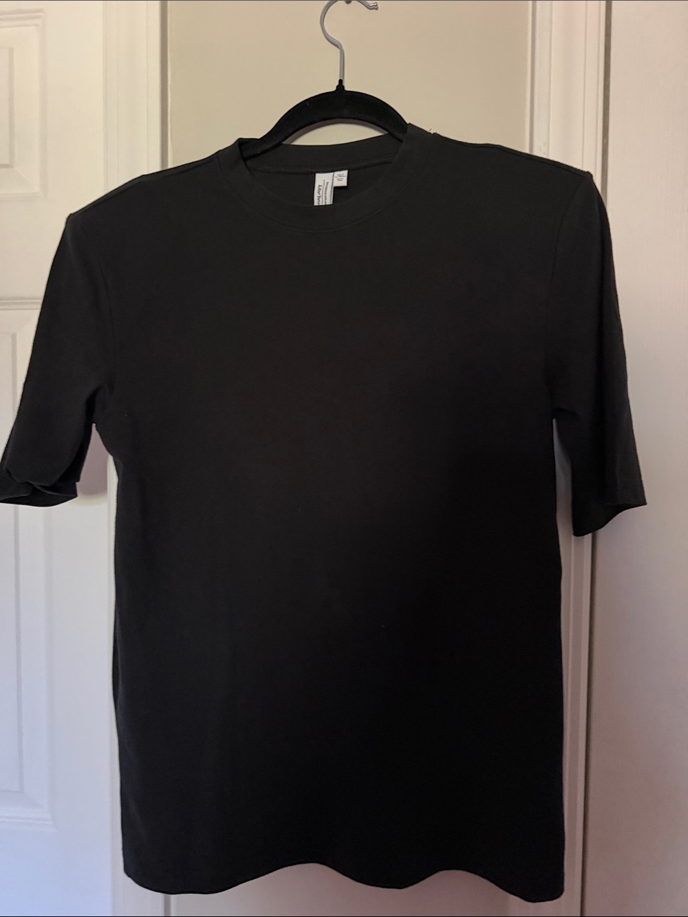 & Other Stories Black Short Sleeve Crew Neck Tee Sz 4